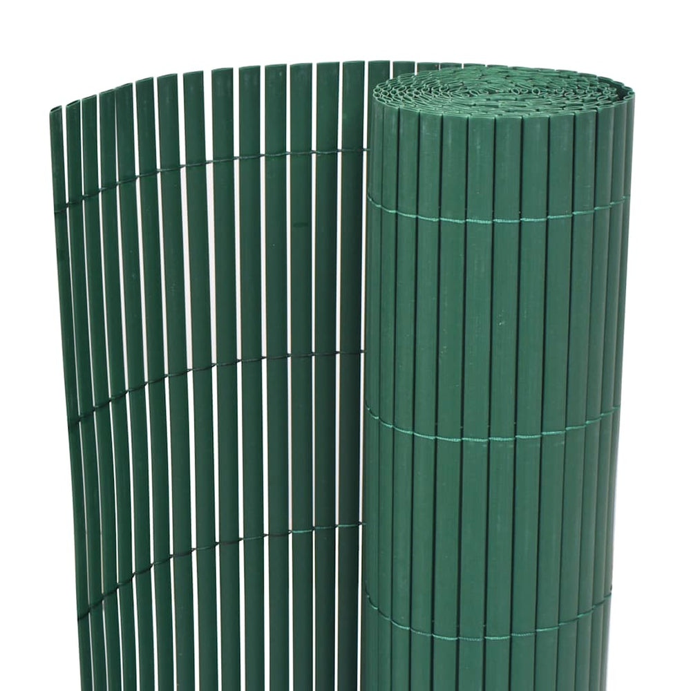 Doppelseitiger PVC Gartenzaun Grün 90x300 cm