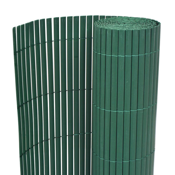 Doppelseitiger PVC Gartenzaun Grün 90x300 cm