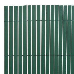 Doppelseitiger PVC Gartenzaun Grün 90x300 cm