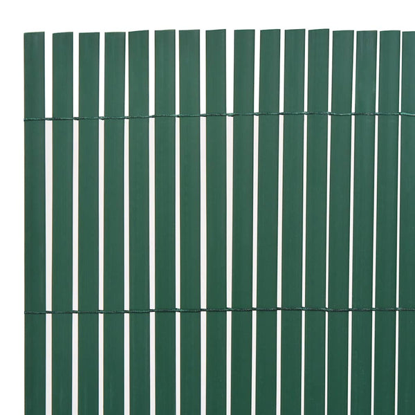 Doppelseitiger PVC Gartenzaun Grün 90x300 cm