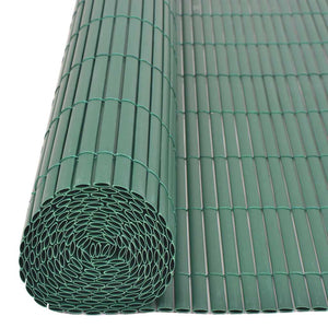 Doppelseitiger PVC Gartenzaun Grün 90x300 cm