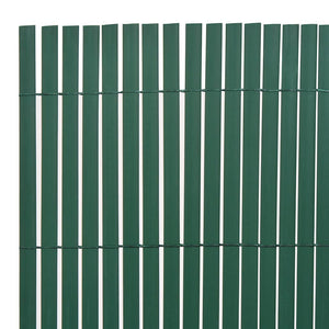 PVC Gartenzaun Grün, 90x500 cm, Doppelseitig