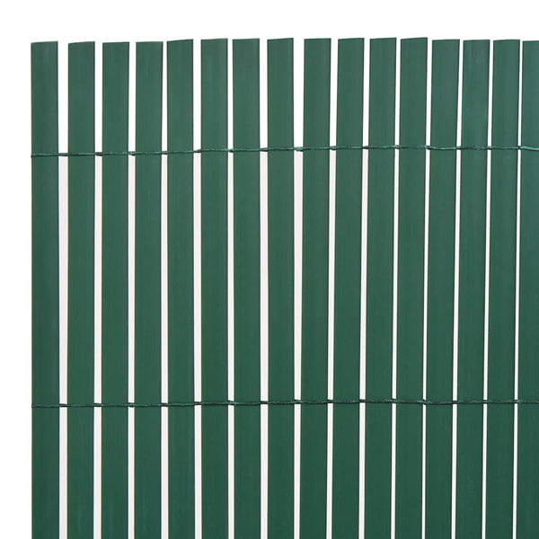 PVC Gartenzaun Grün, 90x500 cm, Doppelseitig