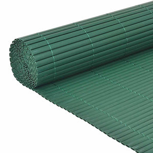 PVC Gartenzaun Grün, 90x500 cm, Doppelseitig