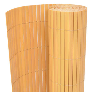 Gelber PVC Gartenzaun, 90x500 cm