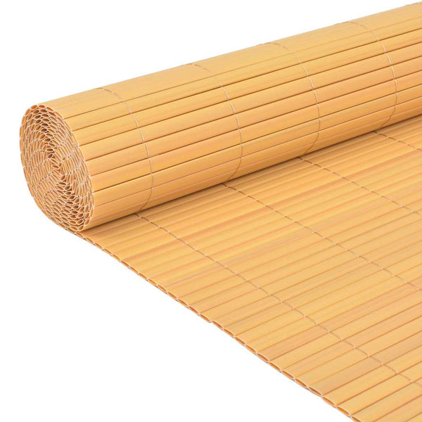 Gelber PVC Gartenzaun, 90x500 cm