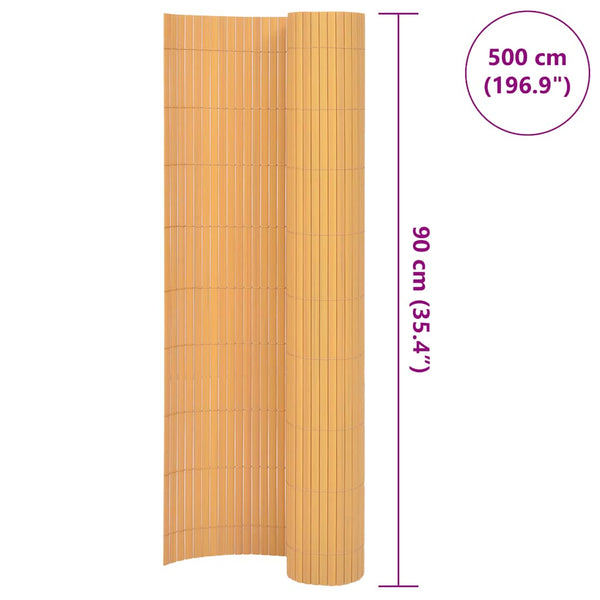 Gelber PVC Gartenzaun, 90x500 cm