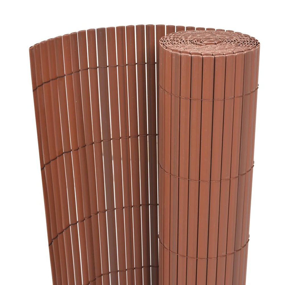 PVC Gartenzaun Sichtschutz 90x500cm Braun