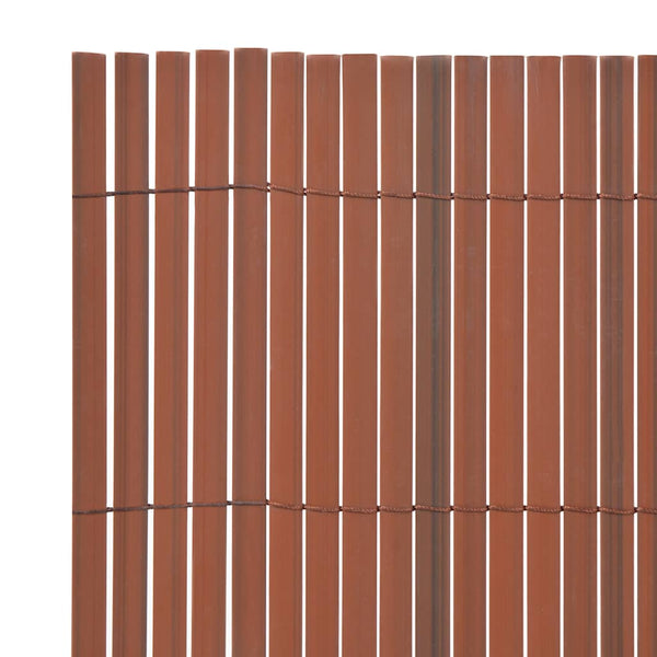 PVC Gartenzaun Sichtschutz 90x500cm Braun