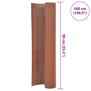 PVC Gartenzaun Sichtschutz 90x500cm Braun