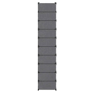 Schuh-Organizer Zusammenklappbar mit 10 Fächern Schwarz