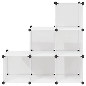 vidaXL Modular Storage Cabinet Cube Shelf with 6 Compartments White