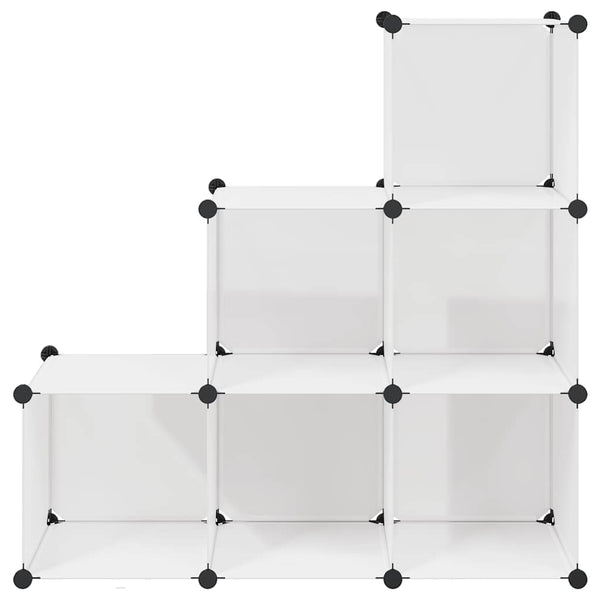 vidaXL Système d'étagères Étagère cubique à 6 compartiments Blanc