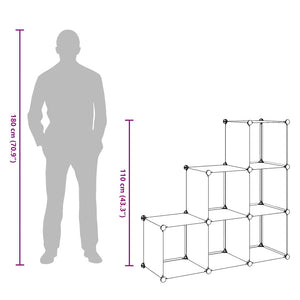 vidaXL Système d'étagères Étagère cubique à 6 compartiments Blanc