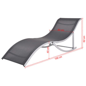 Klappbare Sonnenliegen aus Aluminium, 2er-Set