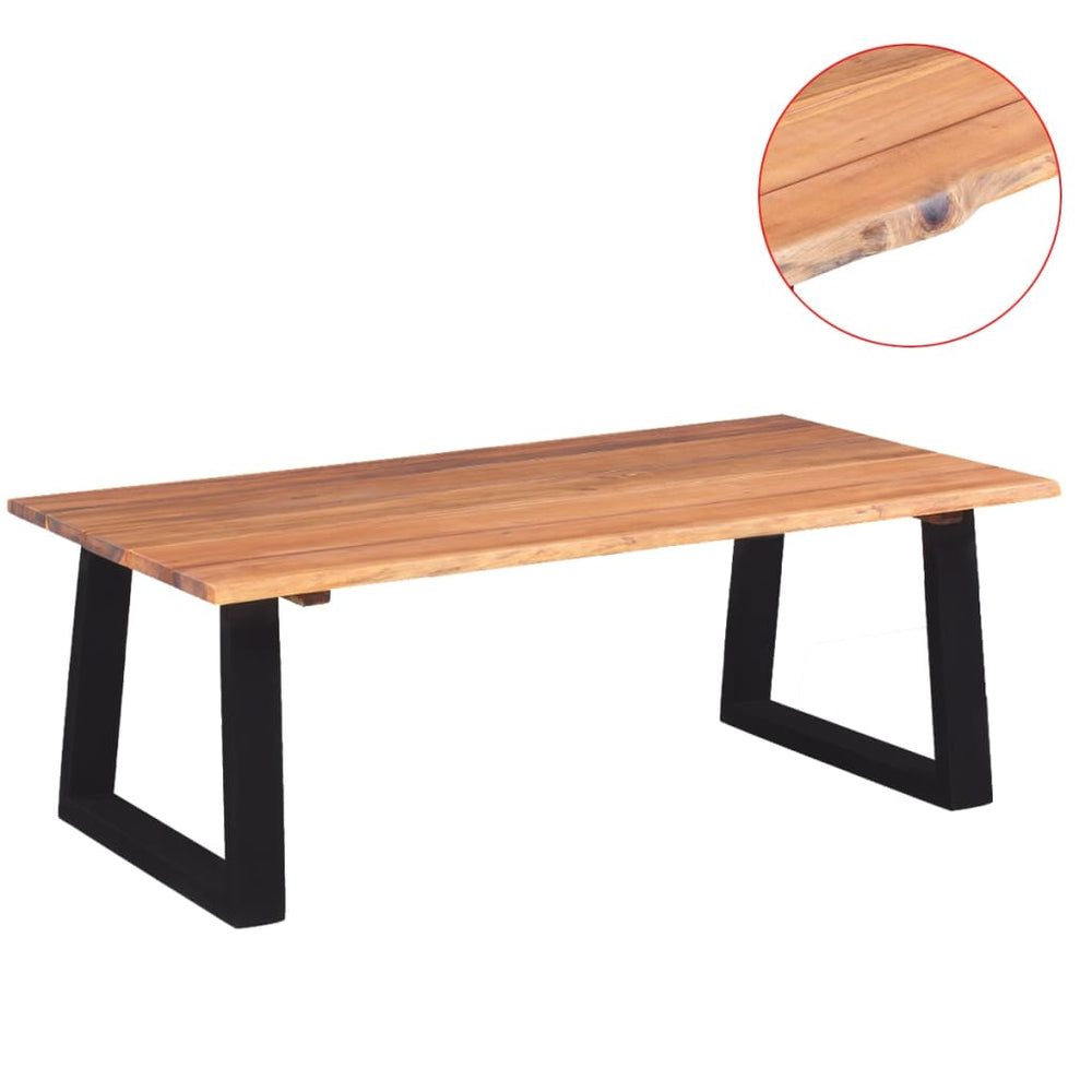 vidaXL Table basse bois d'acacia massif 110x60x40 cm