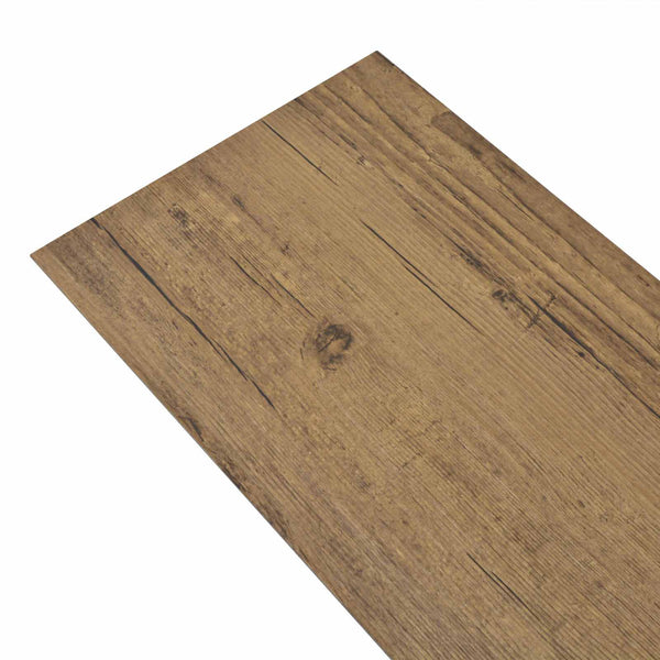 Selbstklebende Bodenplanken Walnussbraun 5,26 m²