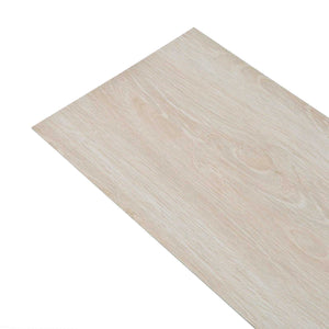 Weiße PVC Bodenplanken, 5,26 m² (18 Stk.)