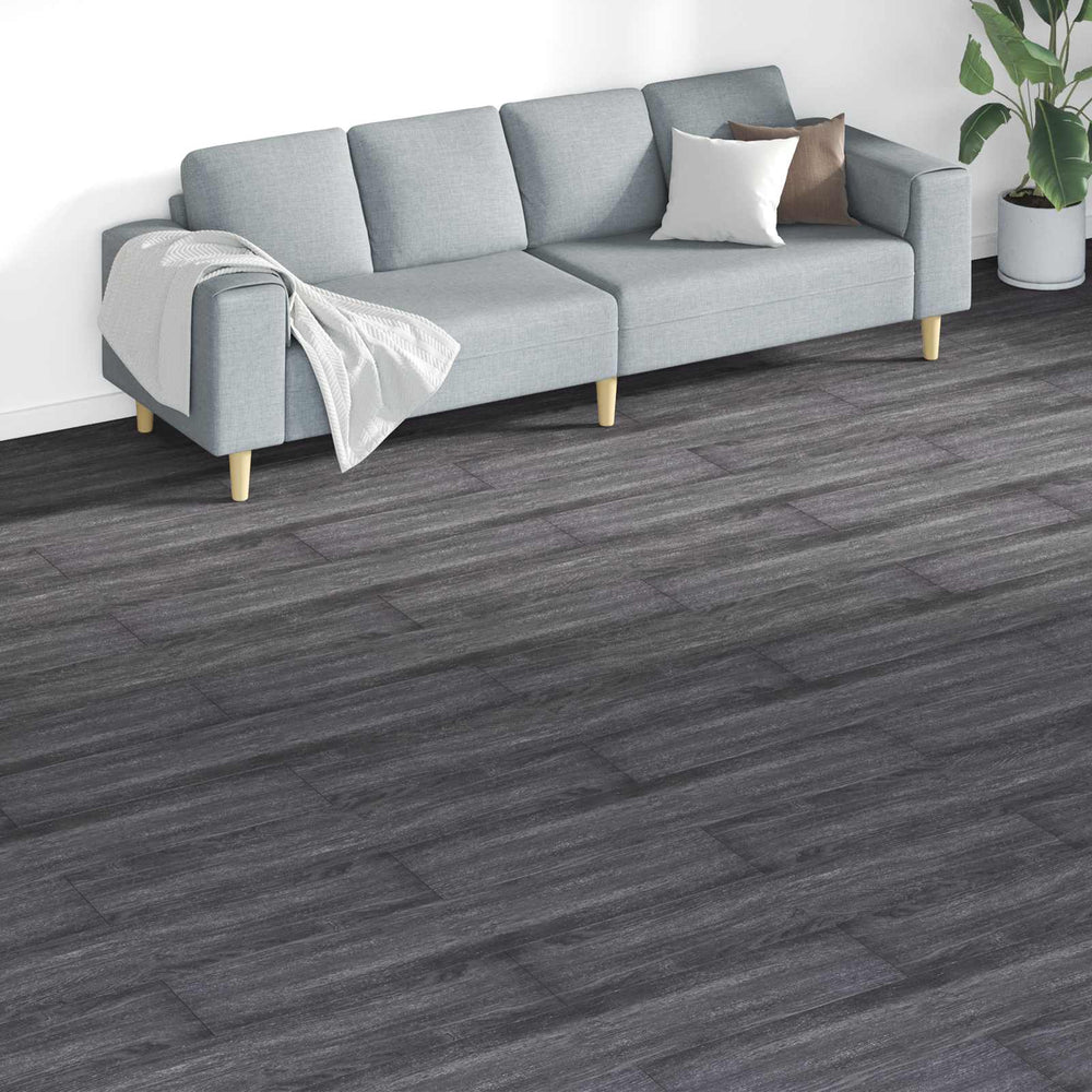 PVC Bodenplanken Schwarz Weiß 5,26 m²