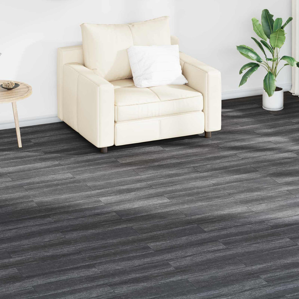 Selbstklebende Bodenplanken Schwarz/Weiß 5,02 m²