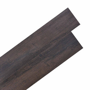 Dunkelbraune Bodenplanken PVC 5,02 m²