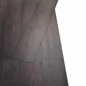 Dunkelbraune Bodenplanken PVC 5,02 m²