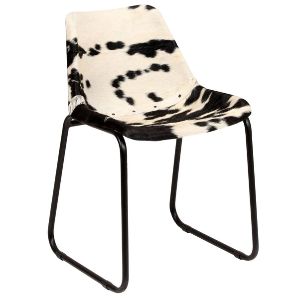 vidaXL Dining Chairs 2 pcs. Genuine Goat Leather
