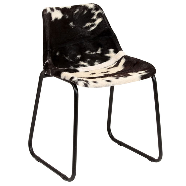 vidaXL Dining Chairs 2 pcs. Genuine Goat Leather