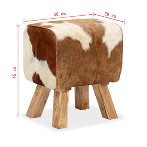Hocker Echtes Ziegenleder 40 x 30 x 45 cm