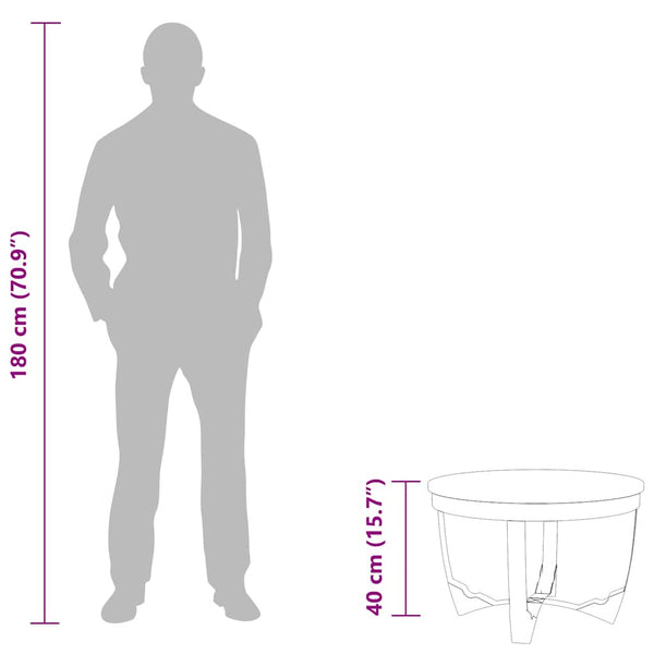 Couchtisch Massives Altholz 60x40 cm