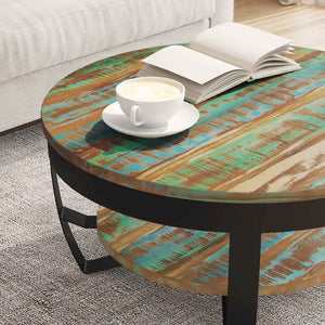 vidaXL Table basse en bois de récupération massif 60x40 cm