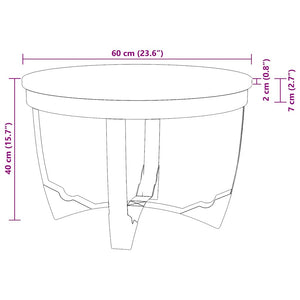 Couchtisch Raues Massivholz Mango 60x40 cm