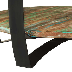 vidaXL Table basse avec rangement en bois de récupération massif 65x32 cm