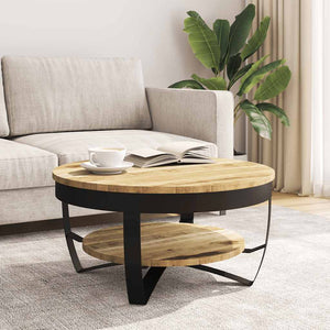 Couchtisch Raues Massives Mangoholz 65x32 cm