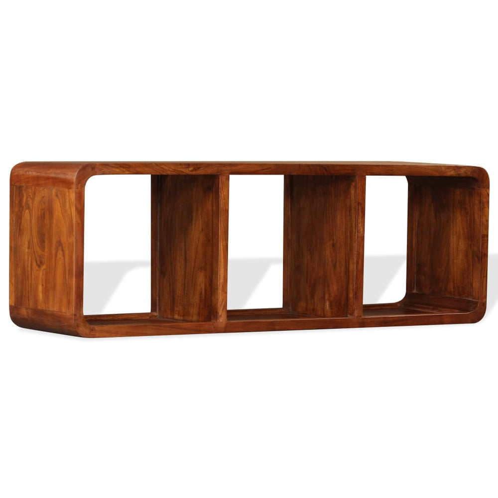 TV-Schrank Massivholz mit Honigfarbenem Finish 120x30x40 cm