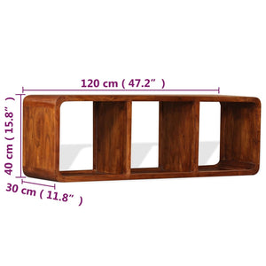 TV-Schrank Massivholz mit Honigfarbenem Finish 120x30x40 cm