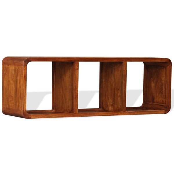 TV-Schrank Massivholz mit Honigfarbenem Finish 120x30x40 cm