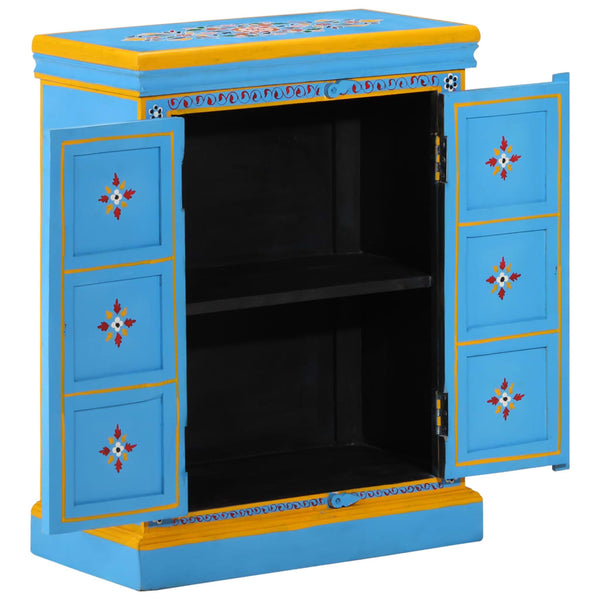 vidaXL Buffet Bois de Manguier Massif Turquoise Peint à la Main
