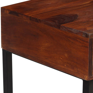 Schreibtisch Massivholz Akazie und Echtleder 117x50x76 cm