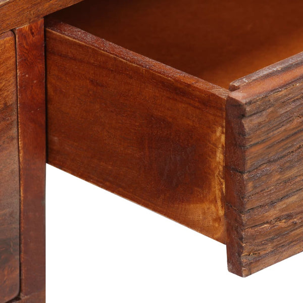 Schreibtisch Massivholz Akazie und Echtleder 117x50x76 cm