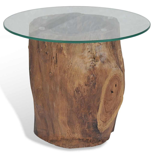 vidaXL Table basse en teck et verre 50x40 cm