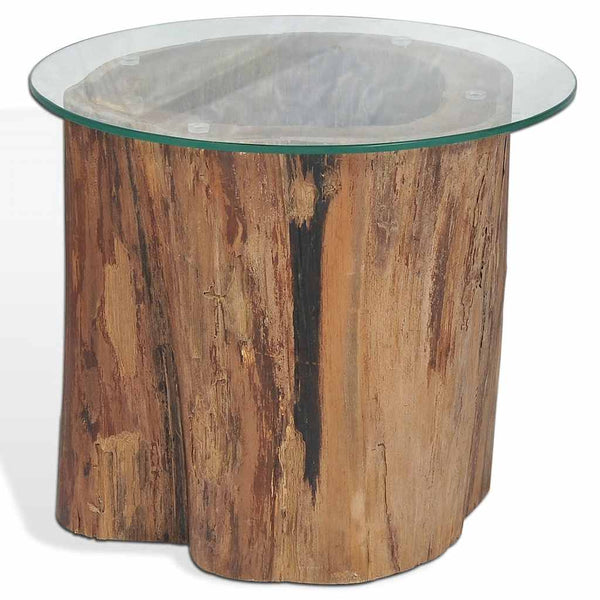 vidaXL Table basse en teck et verre 50x40 cm