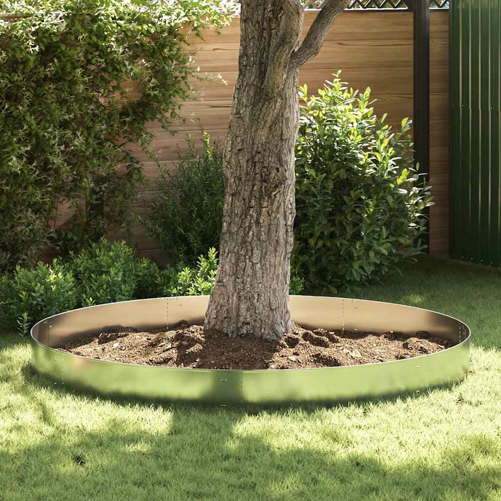 Rasenzäune 5 Stk. Verzinkter Stahl 100x19 cm
