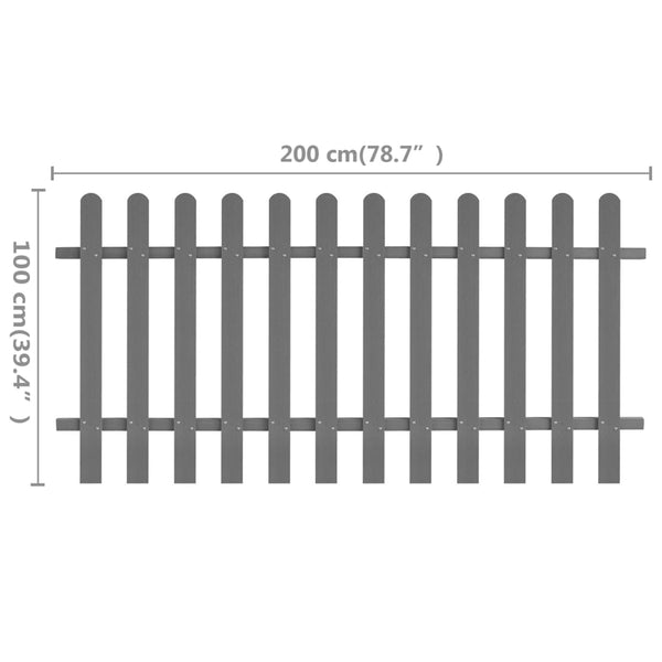 WPC Lattenzaun 200 x 100 cm