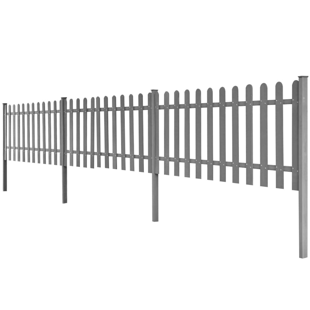 vidaXL Clôture à lattes avec poteaux 3 pcs WPC 600x60 cm
