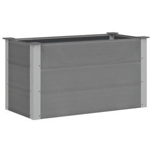 Graues WPC Garten-Hochbeet 100x50x54cm