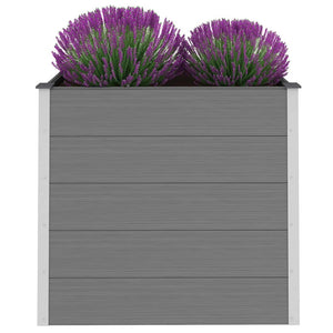 Graues WPC Garten-Hochbeet 100x50x91cm