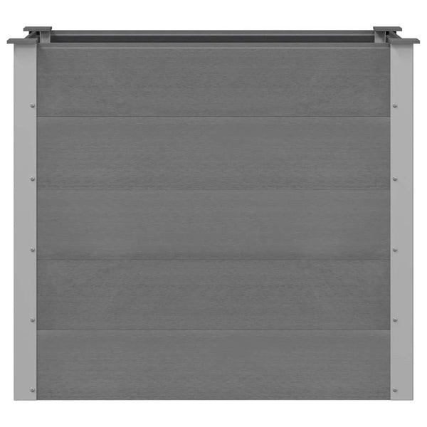 Graues WPC Garten-Hochbeet 100x50x91cm