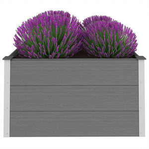 Graues WPC Garten-Hochbeet 100x100 cm