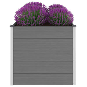 Graues WPC Garten-Hochbeet 100x100 cm